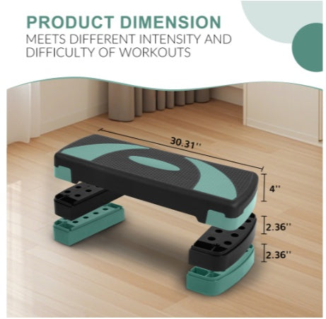 Only Supports Self Pickup Stepped Cardio Platform With 5 Adjustable Height Workout Steps, 4 Stackable Uprights, Fitness Training Stepper For Home Gym