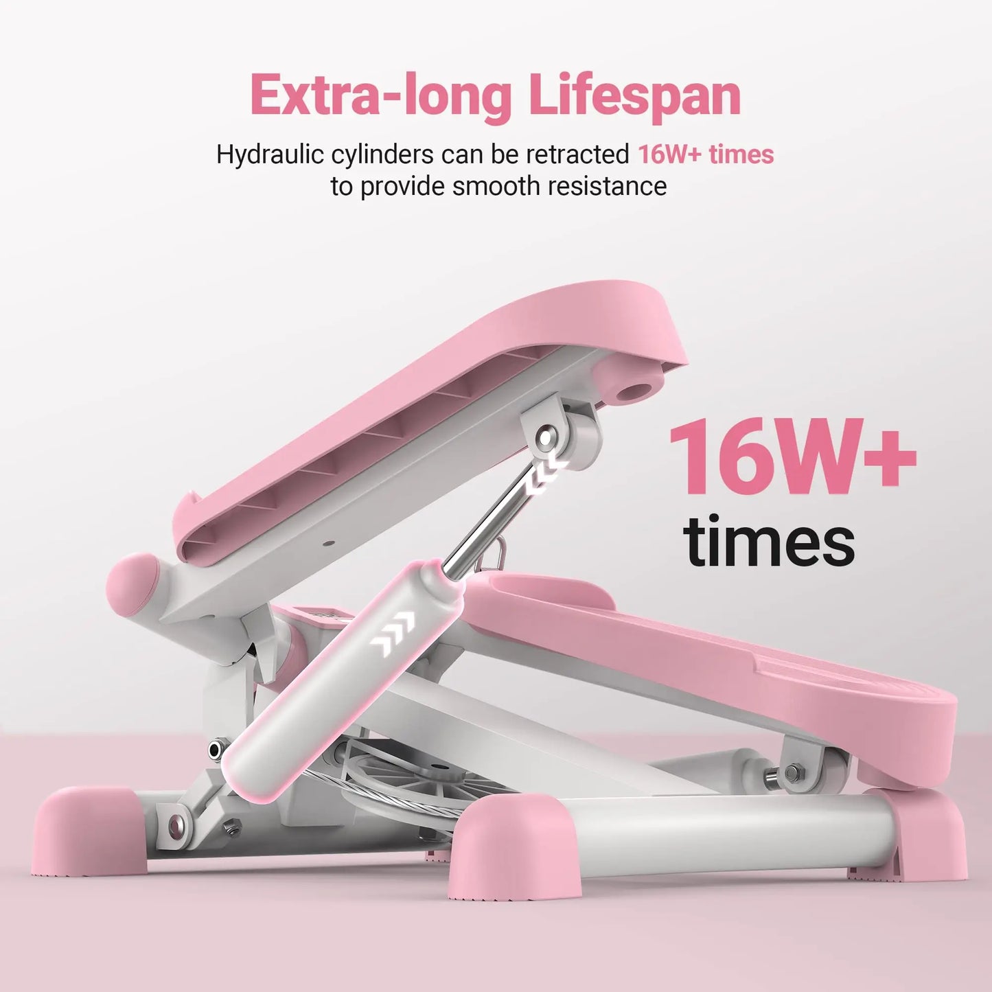 Mini Stepper for Exercise Twist Stair Stepper 330LBS Capacity Stepper Exercise Equipment with Resistance Band for Fitness