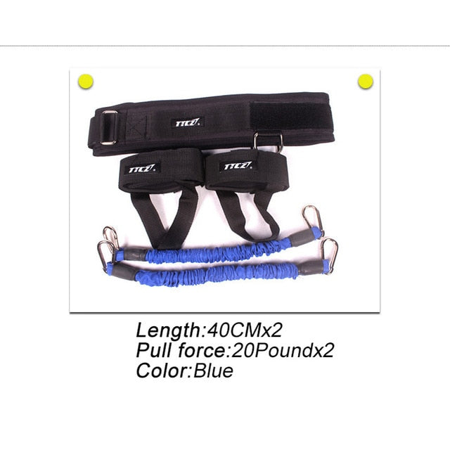 TTCZ Fitness Bounce Trainer Rope Resistance Band Basketball Tennis Running Jump Leg Strength Agility Training Strap equipment