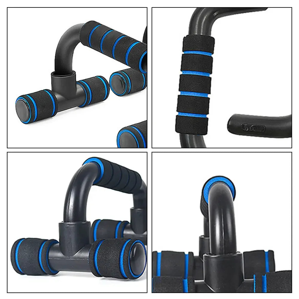 U-Shaped Push Up Bars (1Pair) - Sponge Hand Grip Fitness Tool for Home Gym Muscle Training & Body Building workout equipments