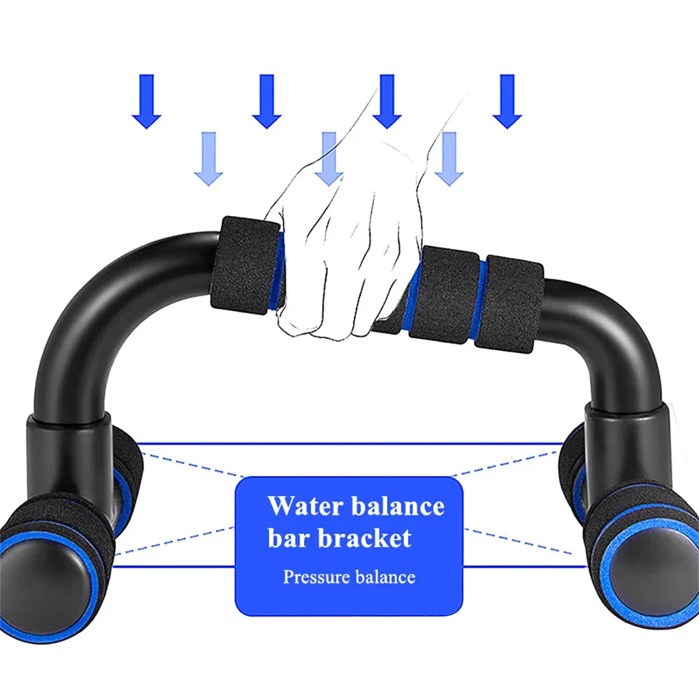 U-Shaped Push Up Bars (1Pair) - Sponge Hand Grip Fitness Tool for Home Gym Muscle Training & Body Building workout equipments