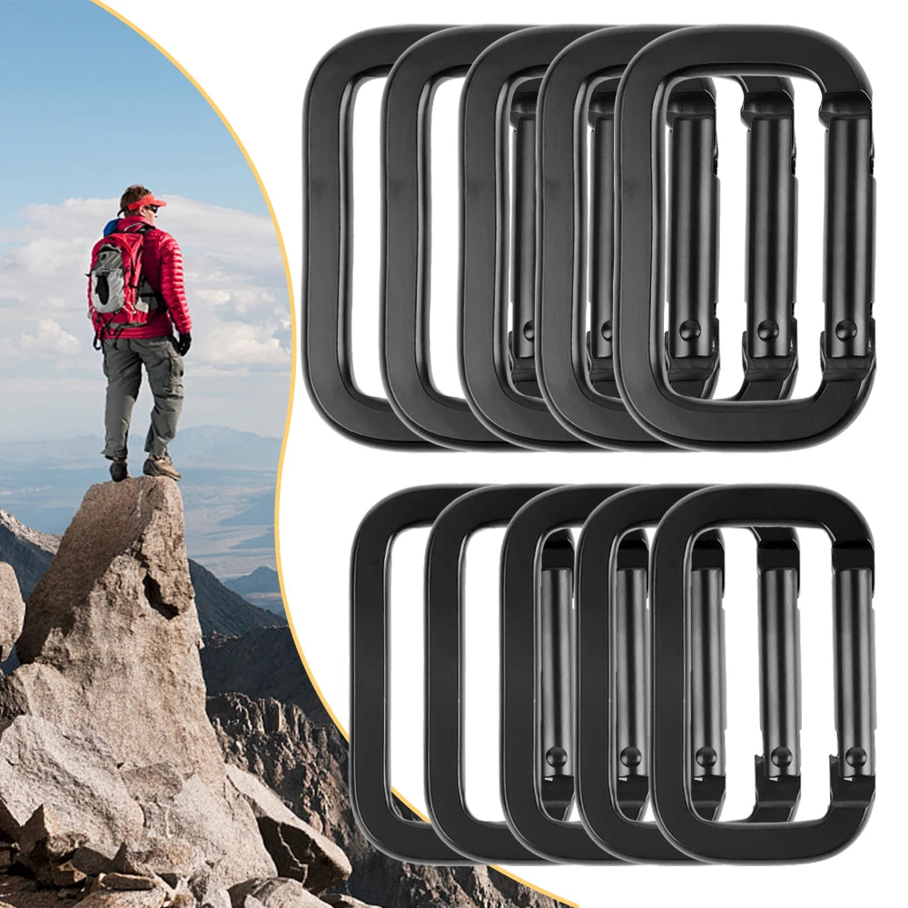 Heavy-Duty Aluminum Carabiners – 1/3/5 PCS Set