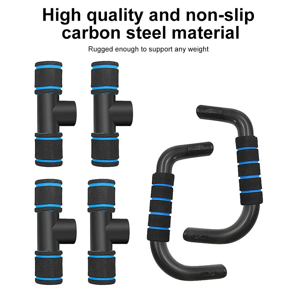 U-Shaped Push Up Bars (1Pair) - Sponge Hand Grip Fitness Tool for Home Gym Muscle Training & Body Building workout equipments