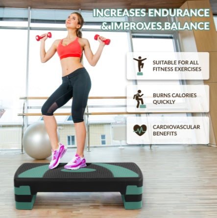 Only Supports Self Pickup Stepped Cardio Platform With 5 Adjustable Height Workout Steps, 4 Stackable Uprights, Fitness Training Stepper For Home Gym