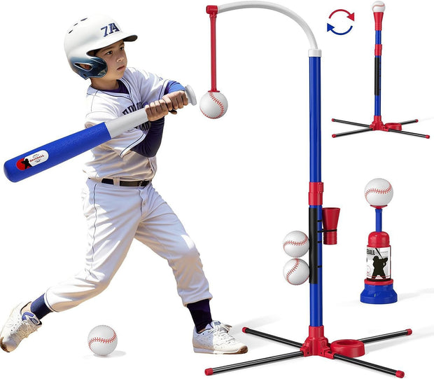 Adjustable Automatic Baseball Toy Set – Hanging & Standing Pitch Trainer