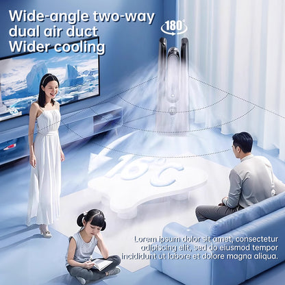 2025 NEW Portable Tower Fan – 6 Speeds, Mist Bladeless, for Bedroom/Living Room/Office