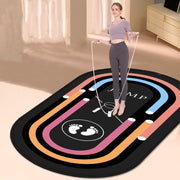 Oval Silent Jump Rope Mat – Thickened Anti-Slip Shock Absorbing Fitness Pad