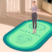 Oval Silent Jump Rope Mat – Thickened Anti-Slip Shock Absorbing Fitness Pad
