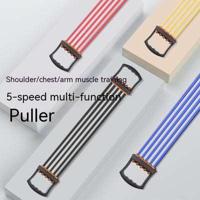 5-Tube Chest Expander – Removable Resistance Pulling Rope