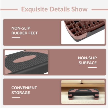 Adjustable Stepped Cardio Platform – 5 Height Levels Workout Stepper