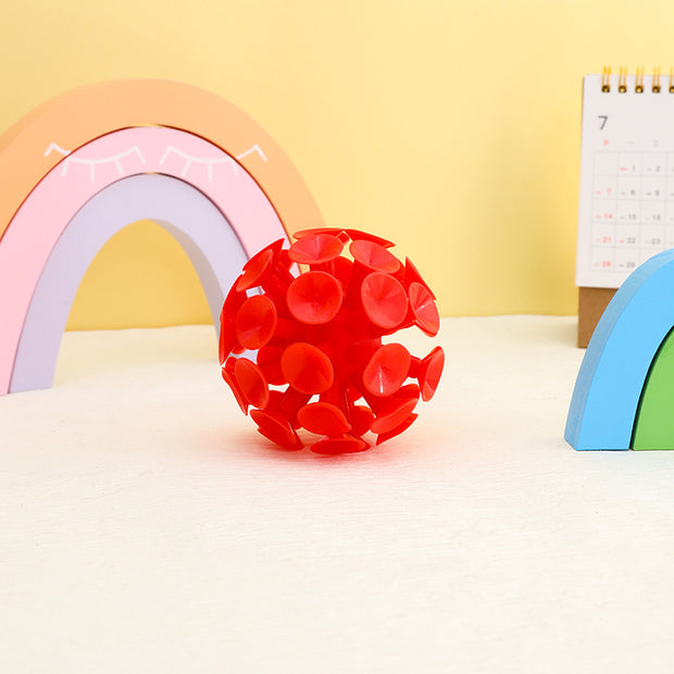 9CMTPR Sucker Ball 3D Decompression Educational Toys