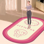 Oval Silent Jump Rope Mat – Thickened Anti-Slip Shock Absorbing Fitness Pad