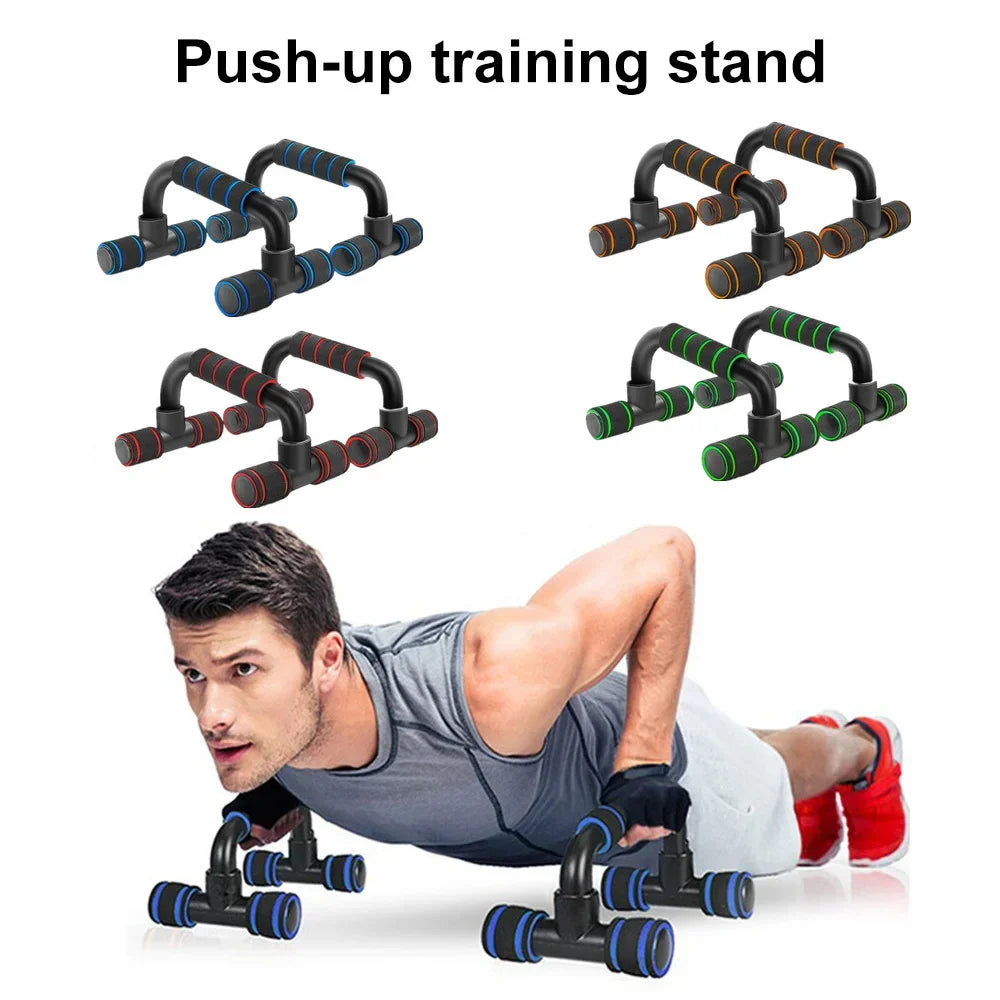 U-Shaped Push Up Bars (1Pair) - Sponge Hand Grip Fitness Tool for Home Gym Muscle Training & Body Building workout equipments