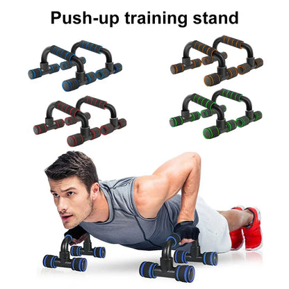 U-Shaped Push Up Bars (1Pair) - Sponge Hand Grip Fitness Tool for Home Gym Muscle Training & Body Building workout equipments