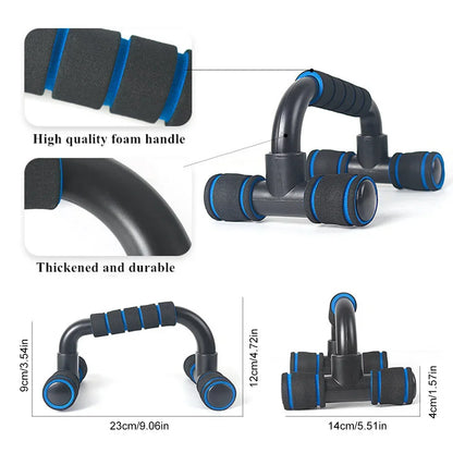 U-Shaped Push Up Bars (1Pair) - Sponge Hand Grip Fitness Tool for Home Gym Muscle Training & Body Building workout equipments