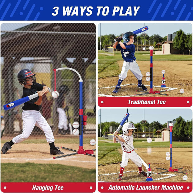Adjustable Automatic Baseball Toy Set – Hanging & Standing Pitch Trainer