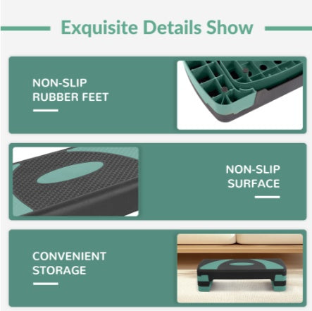 Adjustable Stepped Cardio Platform – 5 Height Levels Workout Stepper