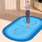 Oval Silent Jump Rope Mat – Thickened Anti-Slip Shock Absorbing Fitness Pad